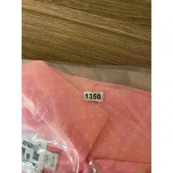 Footjoy Women's 1/4 Button Up Pullover Long Sleeve Polka Dot Pink Golf M/L - Picture 11 of 11